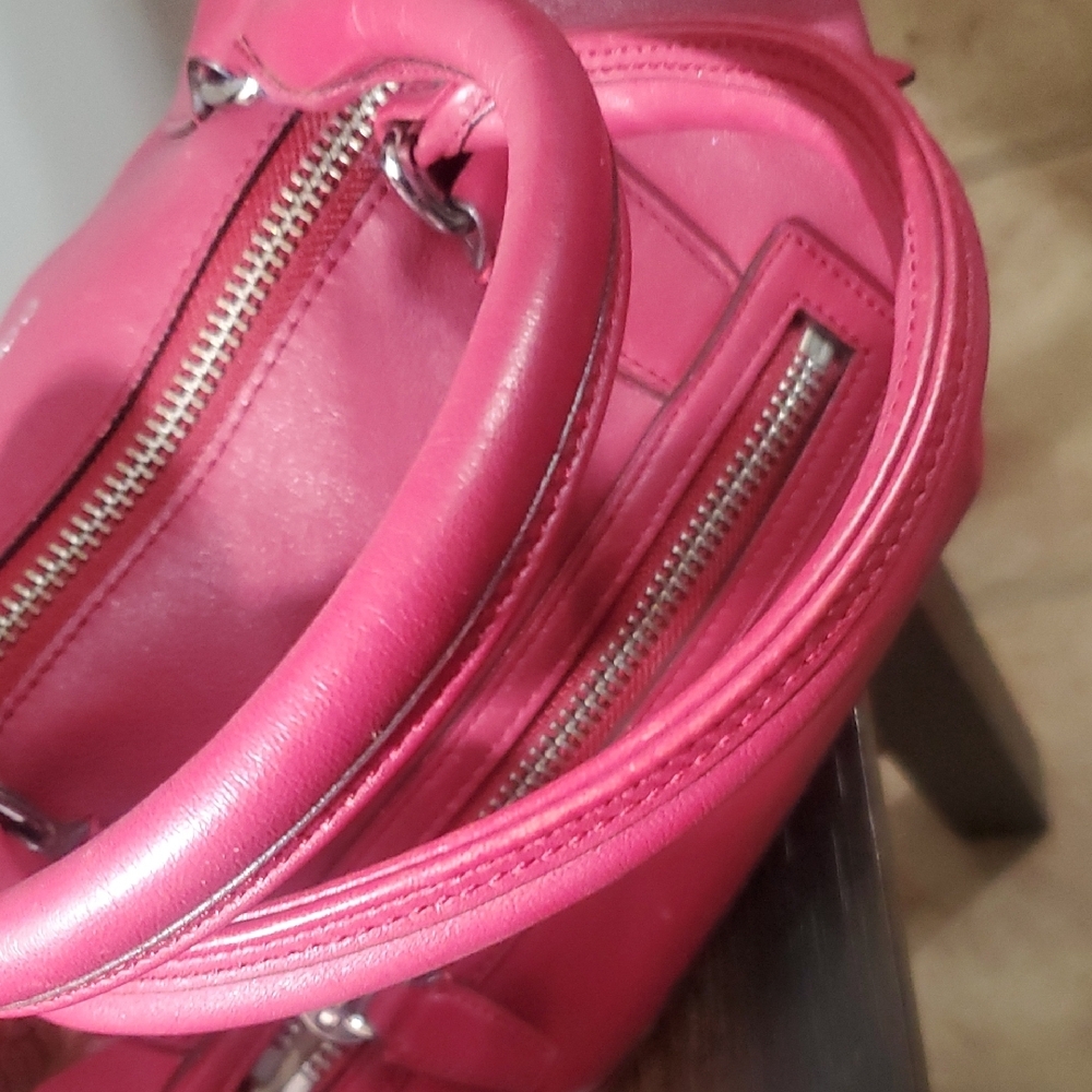 Coach Red Rich Cherry Leather Satchel - Picture 3 of 9